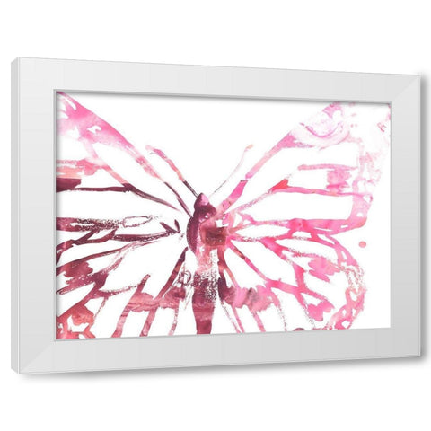 Butterfly Imprint II White Modern Wood Framed Art Print by Vess, June Erica