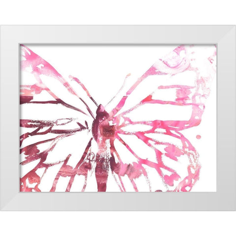 Butterfly Imprint II White Modern Wood Framed Art Print by Vess, June Erica