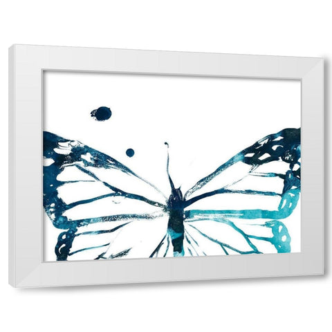 Butterfly Imprint III White Modern Wood Framed Art Print by Vess, June Erica