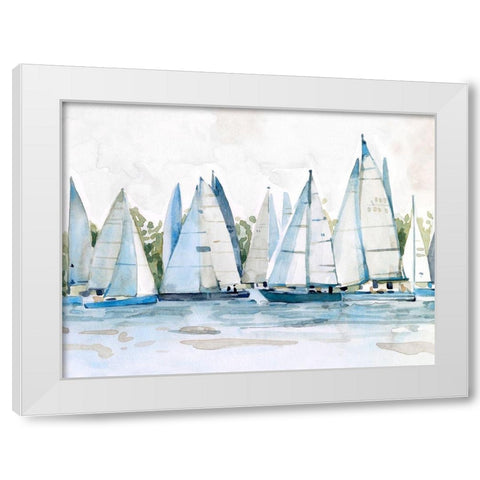 Pastel Marina II White Modern Wood Framed Art Print by Scarvey, Emma