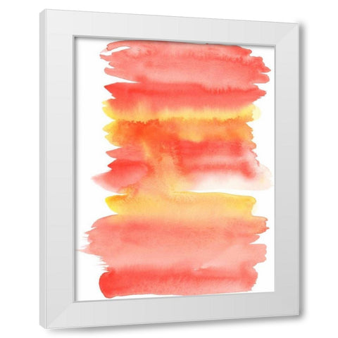 Tangerine I White Modern Wood Framed Art Print by McCavitt, Naomi