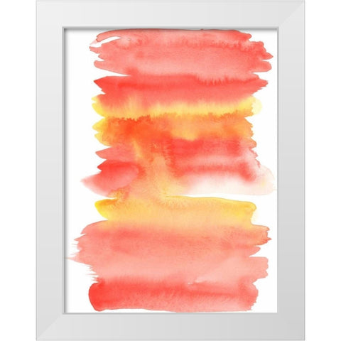 Tangerine I White Modern Wood Framed Art Print by McCavitt, Naomi