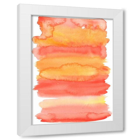 Tangerine II White Modern Wood Framed Art Print by McCavitt, Naomi