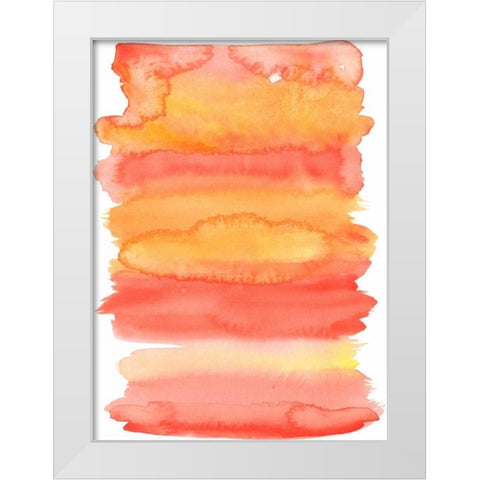 Tangerine II White Modern Wood Framed Art Print by McCavitt, Naomi