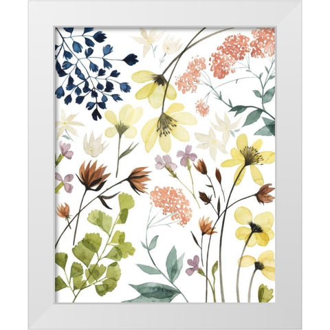 Flower Composition I White Modern Wood Framed Art Print by Popp, Grace