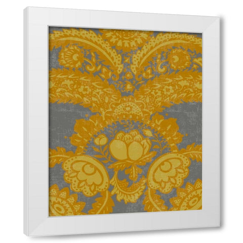 Graphic Damask IV White Modern Wood Framed Art Print by Zarris, Chariklia