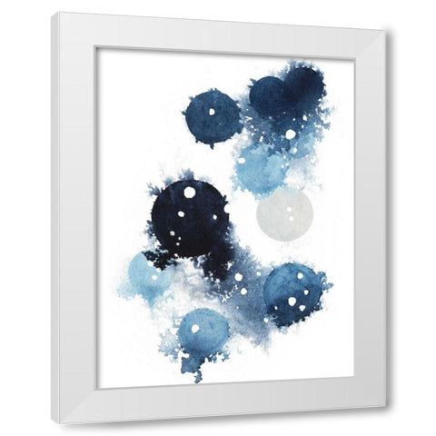 Blue Galaxy I White Modern Wood Framed Art Print by Popp, Grace