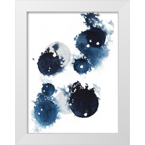 Blue Galaxy III White Modern Wood Framed Art Print by Popp, Grace