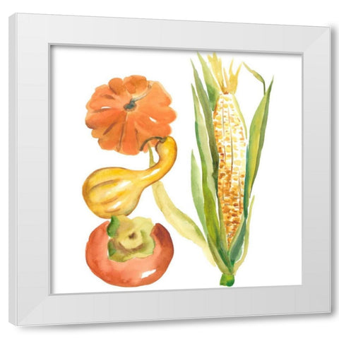 Harvest Medley V White Modern Wood Framed Art Print by Zarris, Chariklia