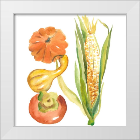 Harvest Medley V White Modern Wood Framed Art Print by Zarris, Chariklia