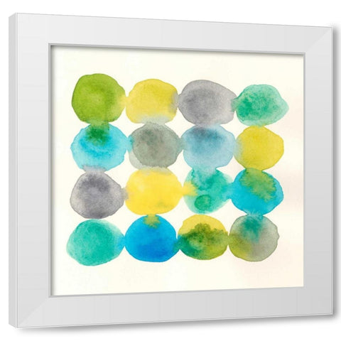 Capri II White Modern Wood Framed Art Print by Stramel, Renee W.