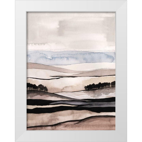 Watercolor Strata II White Modern Wood Framed Art Print by Popp, Grace