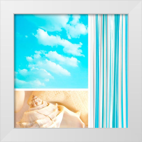 Spa Collage VI White Modern Wood Framed Art Print by Orlov, Irena