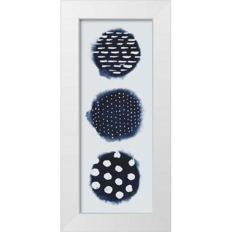 2-Up Circular Trilogy II White Modern Wood Framed Art Print by Popp, Grace