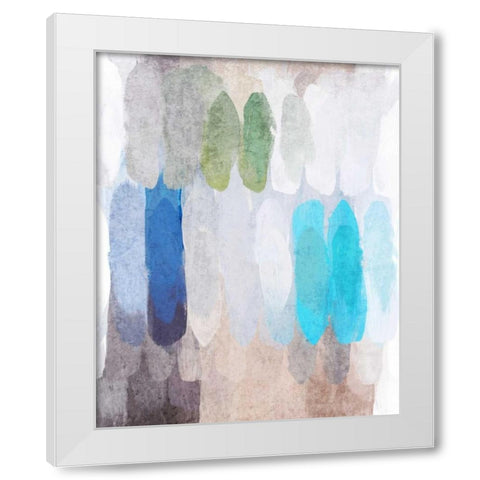 Abstract the Blues I White Modern Wood Framed Art Print by Orlov, Irena