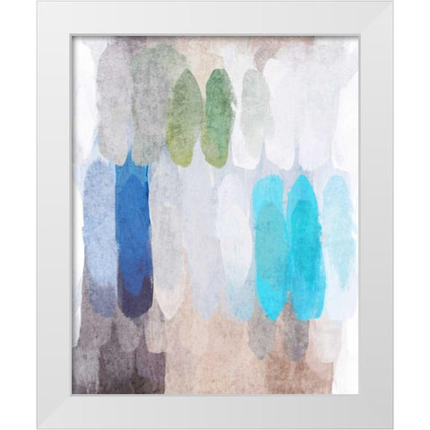 Abstract the Blues I White Modern Wood Framed Art Print by Orlov, Irena