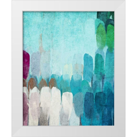 Abstract the Blues II White Modern Wood Framed Art Print by Orlov, Irena