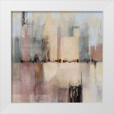 City Strata I White Modern Wood Framed Art Print by Borges, Victoria