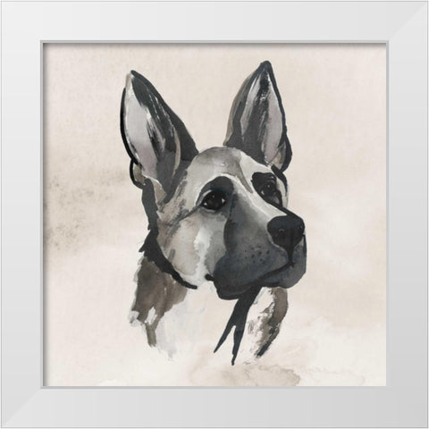 Inked Dogs IV White Modern Wood Framed Art Print by Popp, Grace
