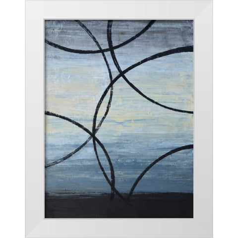 Tangled Loops I White Modern Wood Framed Art Print by Avondet, Natalie