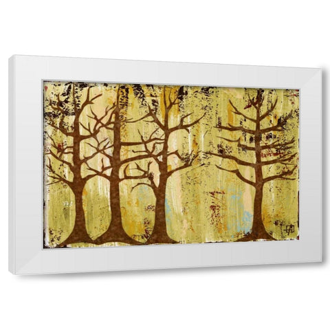 Early Spring Trees White Modern Wood Framed Art Print by Avondet, Natalie