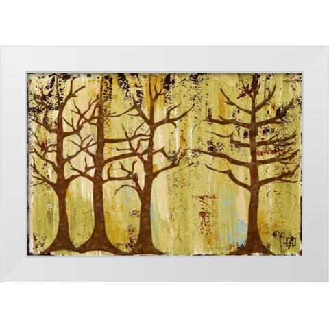 Early Spring Trees White Modern Wood Framed Art Print by Avondet, Natalie
