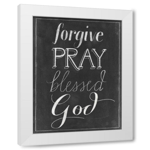 Chalkboard Faith II White Modern Wood Framed Art Print by Popp, Grace