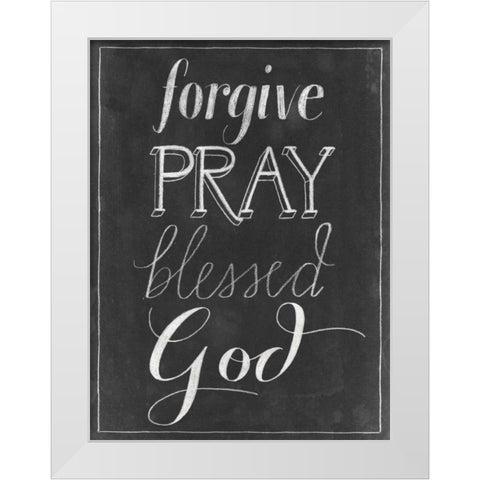 Chalkboard Faith II White Modern Wood Framed Art Print by Popp, Grace