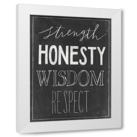 Chalkboard Faith III White Modern Wood Framed Art Print by Popp, Grace