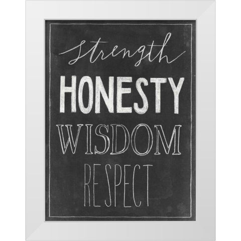 Chalkboard Faith III White Modern Wood Framed Art Print by Popp, Grace