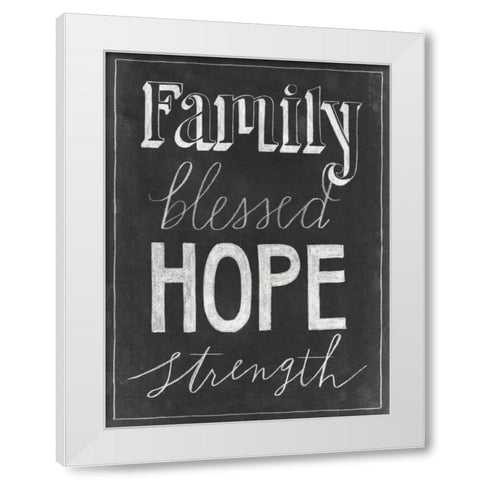 Chalkboard Faith IV White Modern Wood Framed Art Print by Popp, Grace