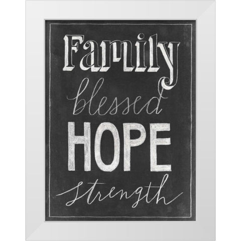 Chalkboard Faith IV White Modern Wood Framed Art Print by Popp, Grace