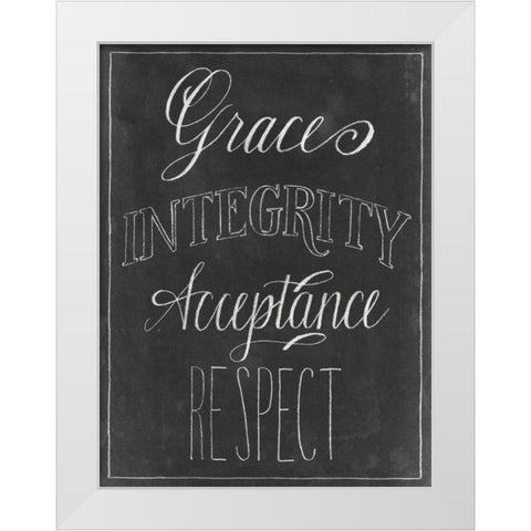 Chalkboard Faith V White Modern Wood Framed Art Print by Popp, Grace