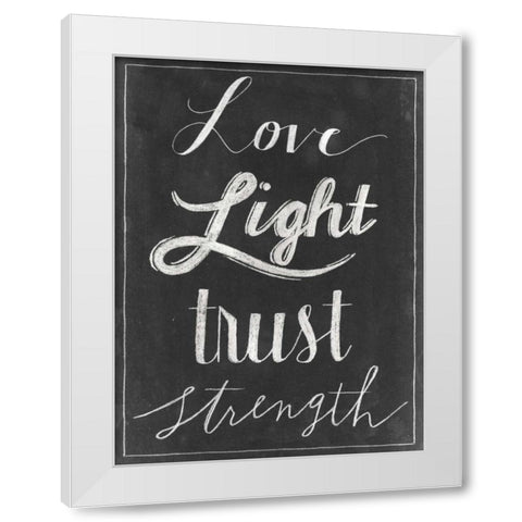 Chalkboard Faith VI White Modern Wood Framed Art Print by Popp, Grace