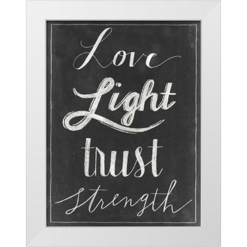 Chalkboard Faith VI White Modern Wood Framed Art Print by Popp, Grace