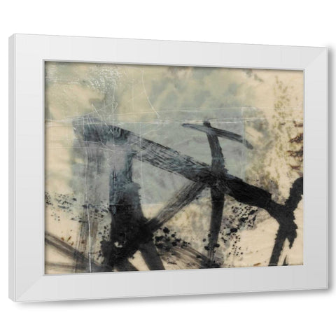 Sumi-e and Wax I White Modern Wood Framed Art Print by Goldberger, Jennifer