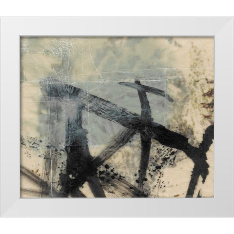 Sumi-e and Wax I White Modern Wood Framed Art Print by Goldberger, Jennifer