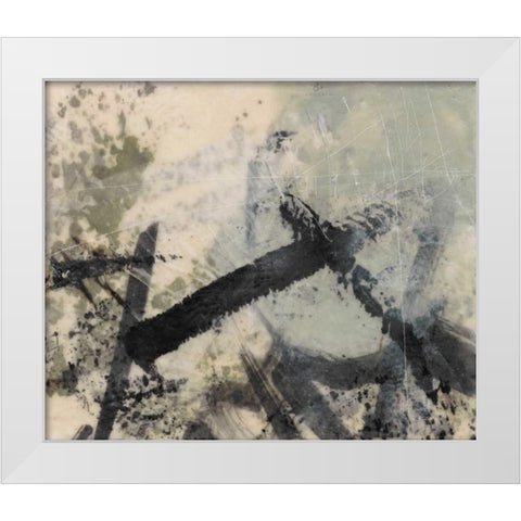Sumi-e and Wax II White Modern Wood Framed Art Print by Goldberger, Jennifer