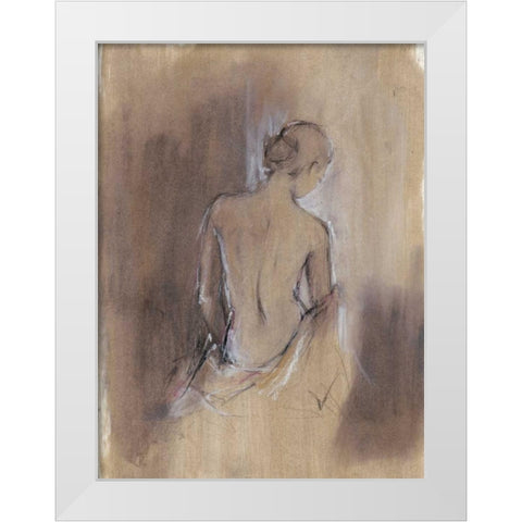 Contemporary Draped Figure II White Modern Wood Framed Art Print by Harper, Ethan