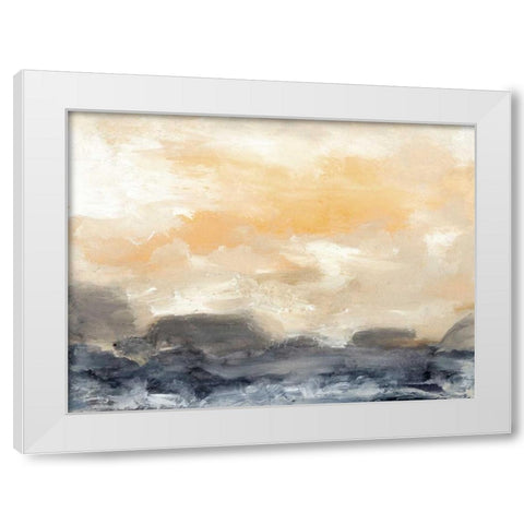 Bay Wave II White Modern Wood Framed Art Print by Gordon, Sharon