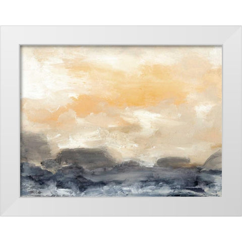 Bay Wave II White Modern Wood Framed Art Print by Gordon, Sharon