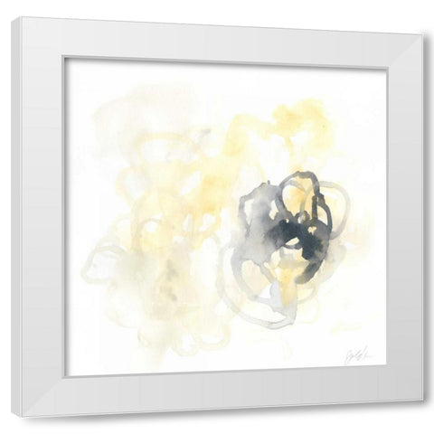 Network I White Modern Wood Framed Art Print by Vess, June Erica