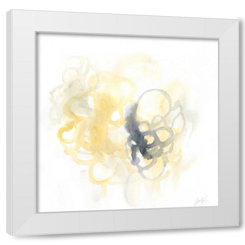 Network III White Modern Wood Framed Art Print by Vess, June Erica