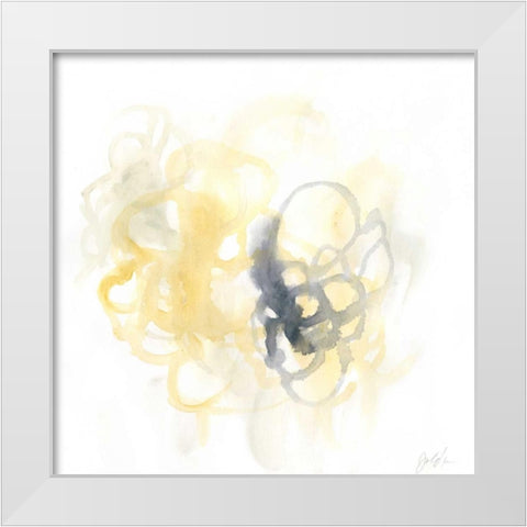 Network III White Modern Wood Framed Art Print by Vess, June Erica