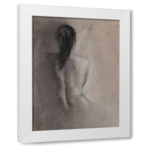 Chiaroscuro Figure Drawing II White Modern Wood Framed Art Print by Harper, Ethan