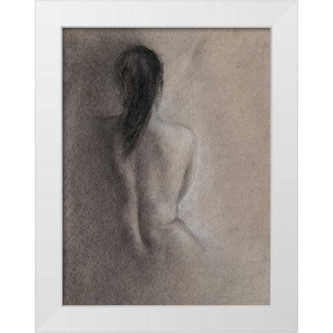 Chiaroscuro Figure Drawing II White Modern Wood Framed Art Print by Harper, Ethan