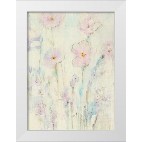 Lilac Floral I White Modern Wood Framed Art Print by OToole, Tim