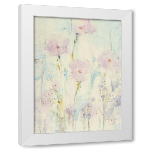 Lilac Floral II White Modern Wood Framed Art Print by OToole, Tim