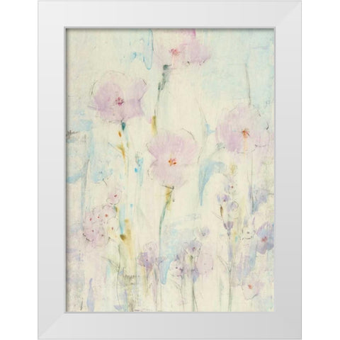 Lilac Floral II White Modern Wood Framed Art Print by OToole, Tim
