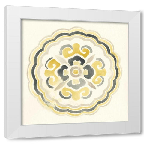 Modern Medallions II White Modern Wood Framed Art Print by Vess, June Erica
